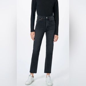 REDONE COMFORT STRETCH HIGH RISE STOVE PIPE - Black